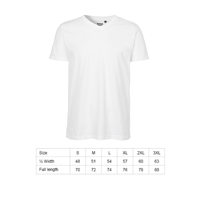 Fairtrade T-shirt heren V-hals - Afbeelding 4